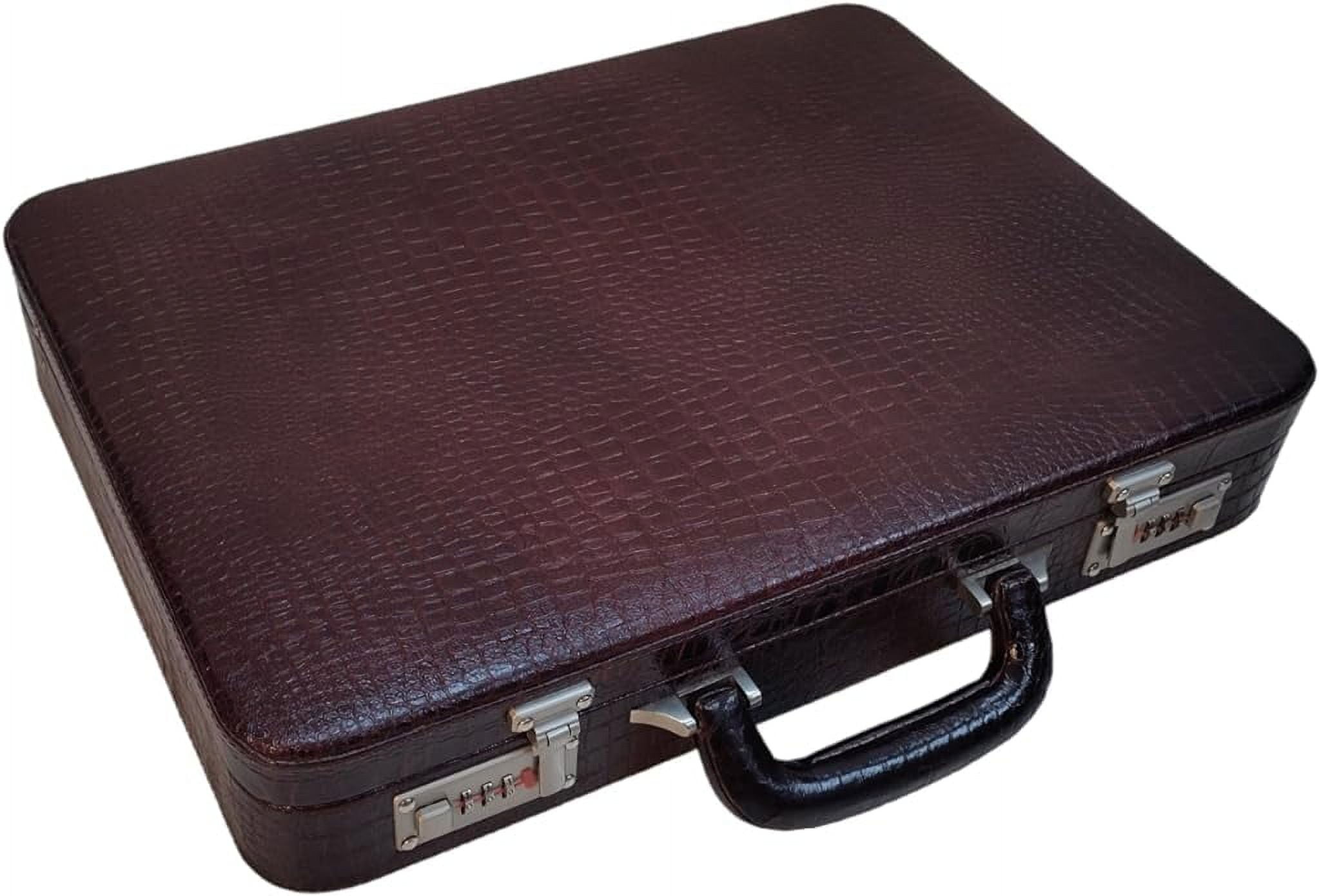 LINDSEY STREET Men's Leather Briefcase | Business Leather Handbag | Doctors Safety Kit Bag Leather Attache | Gift For Him