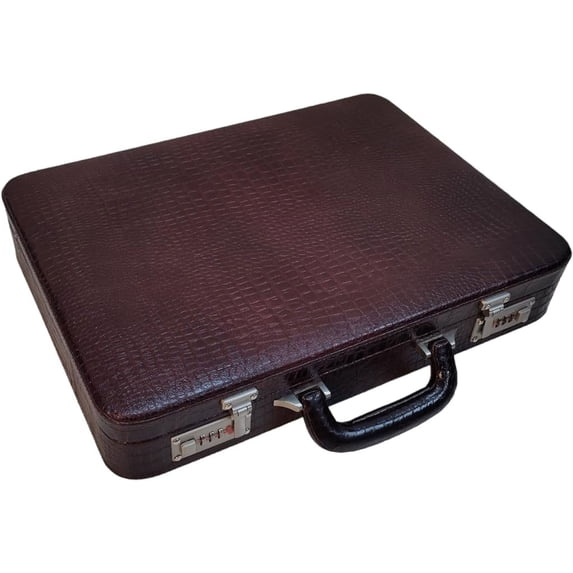 LINDSEY STREET Men's Leather Briefcase | Business Leather Handbag | Doctors Safety Kit Bag Leather Attache | Gift For Him