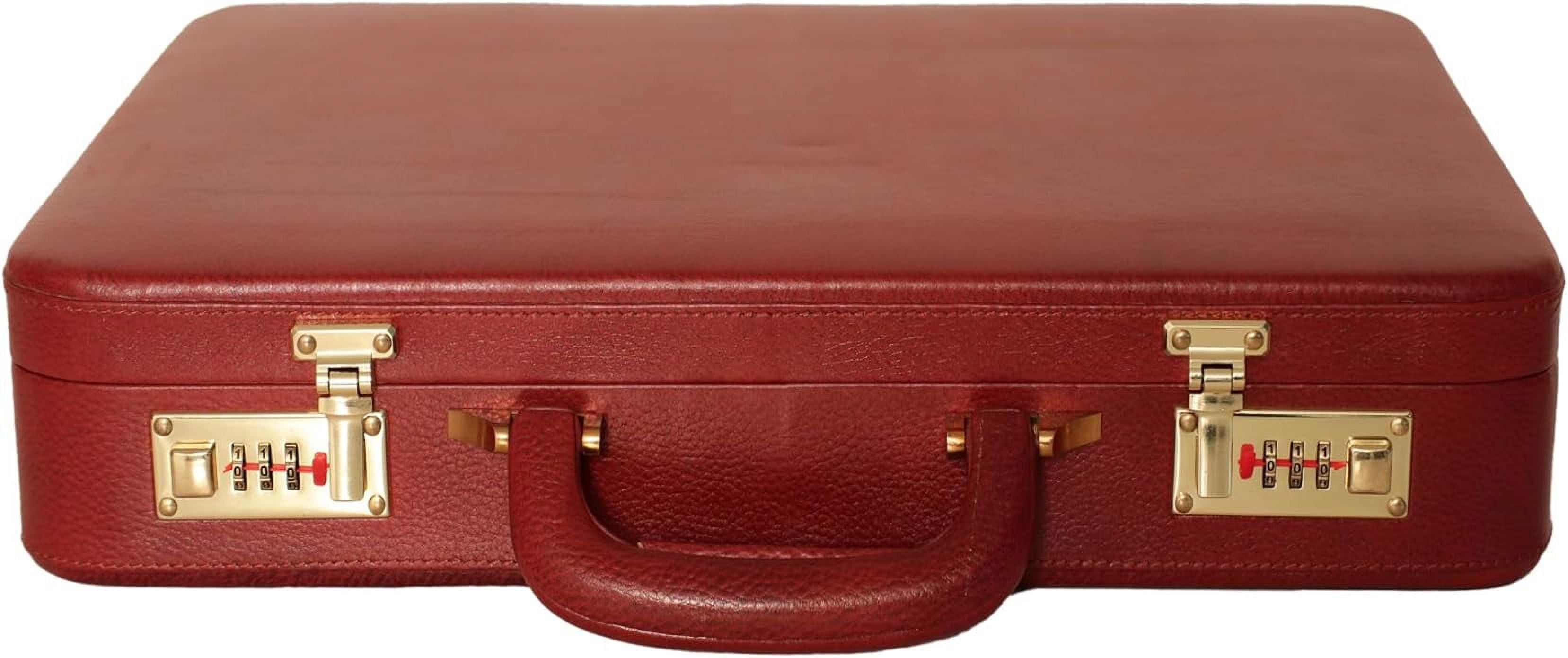 LINDSEY STREET Men's Leather Briefcase | Business Leather Handbag | Doctors Safety Kit Bag Leather Attache | Gift For Him