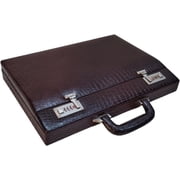 LINDSEY STREET Pure Leather Briefcase Executive Handbag for Mens Leather Attache Briefcase 14 Inch Laptop MacBook Carry Case