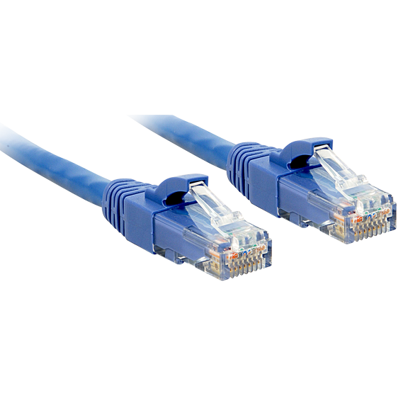 LINDY Cat.6 U/UTP Cable, blue, 0.3m