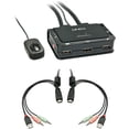 thumbnail image 1 of LINDY Compact 2 Port KVM Switch, HDMI, USB 2.0 & Audio, 1 of 2