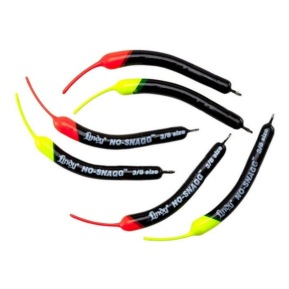 LINDY No-Snagg Slip Sinker 6 Pack, Banana-Shaped Design Fishing Terminal Tackle