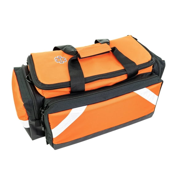 LINE2design Elite Trauma First Aid Medical Bag, Firefighter, EMT, Paramedic, Orange, 600D Polyester - 1 Count