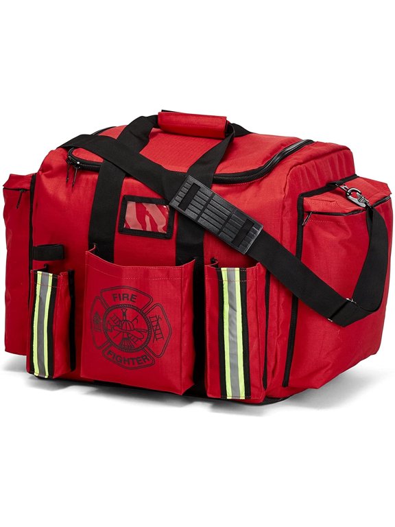 Firefighter Turnout Gear Bag, XXL, Red