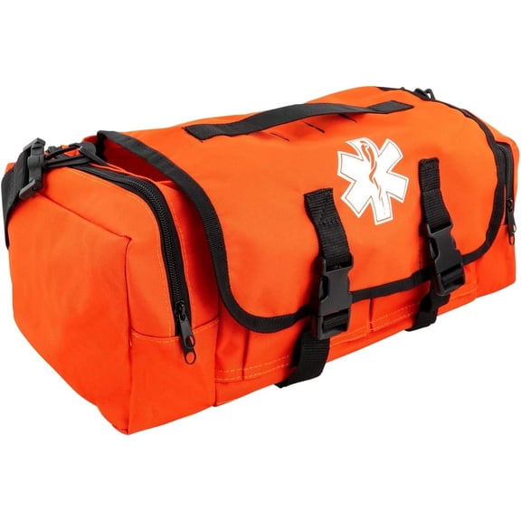 LINE2design First Aid Kits Large Water-Resistant Polyester Fabric Emergency Medical Bag, Orange
