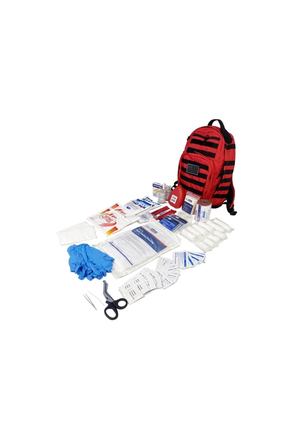 First Aid Trauma Backpack Kit - EMS Medical Molle Bag Kit - Red