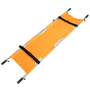 LINE2design Folding Stretcher with Steel Support Bars, Grip Handles and Carrying Case, Orange, 350 lb Capacity