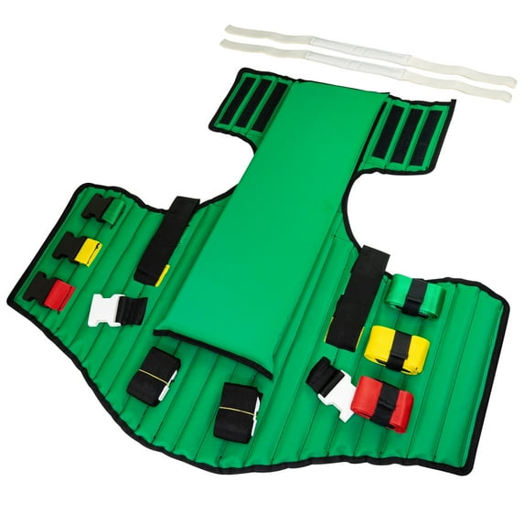 LINE2design Paramedic Extrication Immobilization Device, 42 Inch, Color-Coded Straps, with Carrying Case, Green, 1 Piece