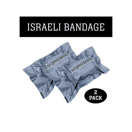 LINE2design Israeli 4" Emergency Compression Bandage, Battle Dressing for First Aid, 2 Pack