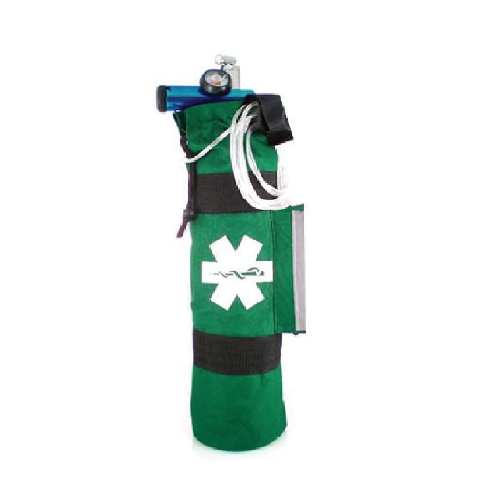 LINE2design Oxygen Sleeve Ems Medical Rescue Cylinder Bag with Side Pocket - Green, 1 Pack