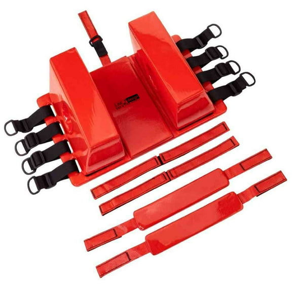 LINE2design Spine Board Head Immobilizer Re-Usable Lightweight Red - 7"x15"x10" - 68040