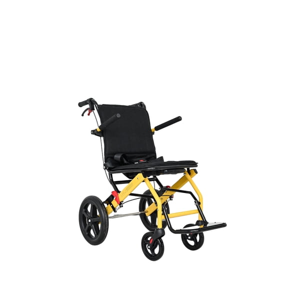 LINE2design Transport Mobility Chair-Portable Lightweight Foldable Telescopic Handle