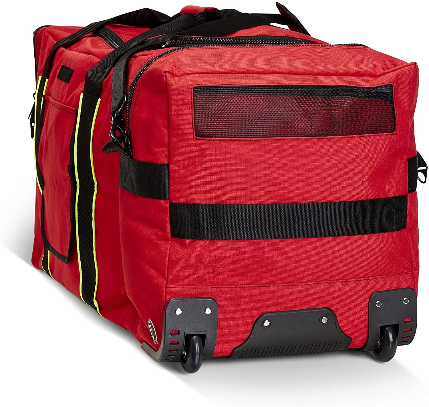 LINE2design Wheeled Firefighter  Jumbo Turnout Gear Bag, Red, 1 Pack