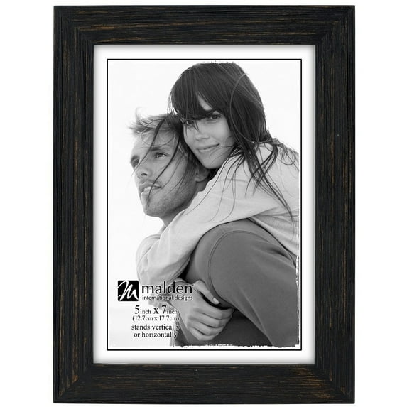 LINEAR BLACK ROUGH 5x7 by Malden Design - 5x7
