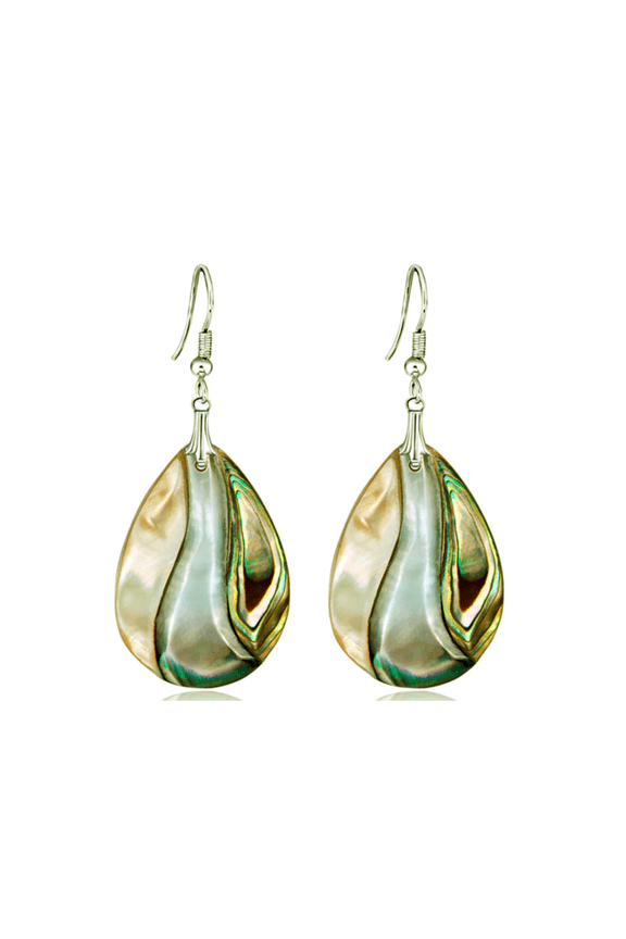 Abalone Shell Dangle Earrings Tear Drop Dangle Earrings