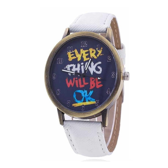 LINEL Message Watch Everything Will Be OK White Band