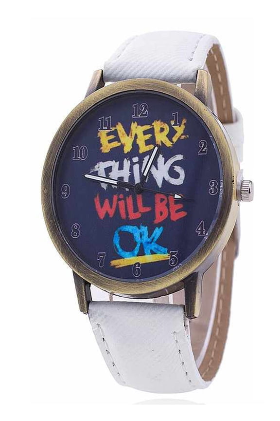 Message Watch Everything Will Be OK White Band