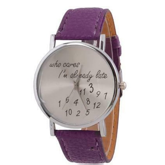 LINEL Message Watch Who Cares Purple Band