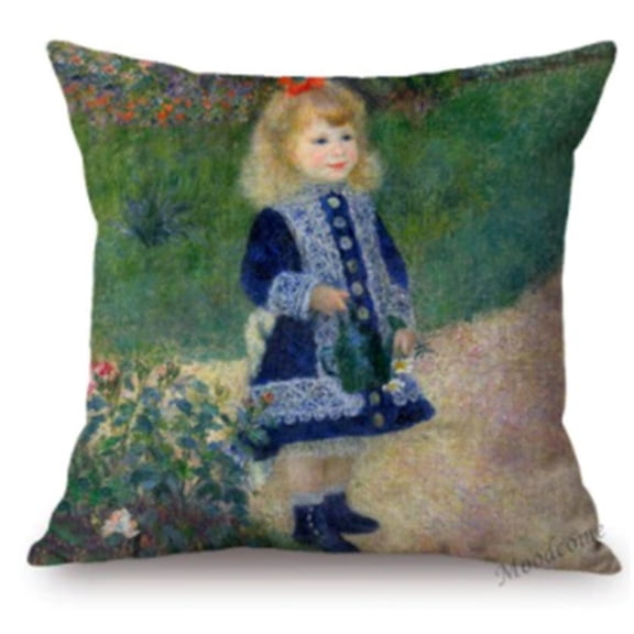 LINEL Renoir Pillow Cover Girl with a Watering Can Pillow Cover