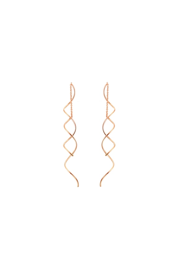Rose Gold Spiral Earrings