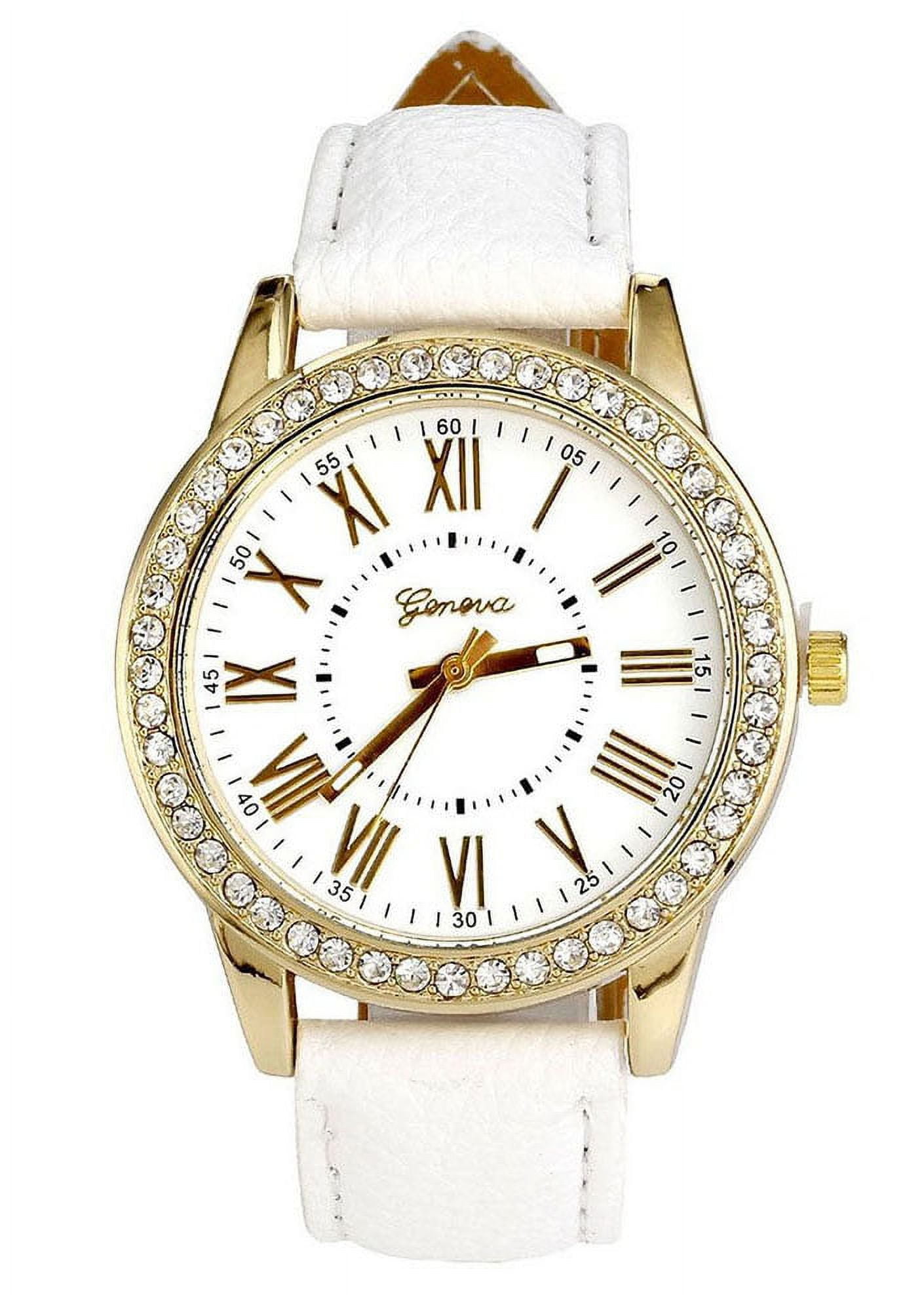 Women Watch Roman Numeral Dial Quartz Wristwatch PU Leather Strap Watch Amazon.com: Top Plaza Womens Leather Watch,Fashion Casual  main image 4