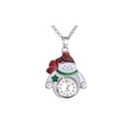 thumbnail image 1 of LINEL Women's Snowman Pendant Necklace Watch 24" Silver Chain, 1 of 1