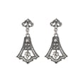 thumbnail image 1 of LINEL Women's Vintage Silver Bell Shaped Filigree Dangle Earrings, 1 of 1