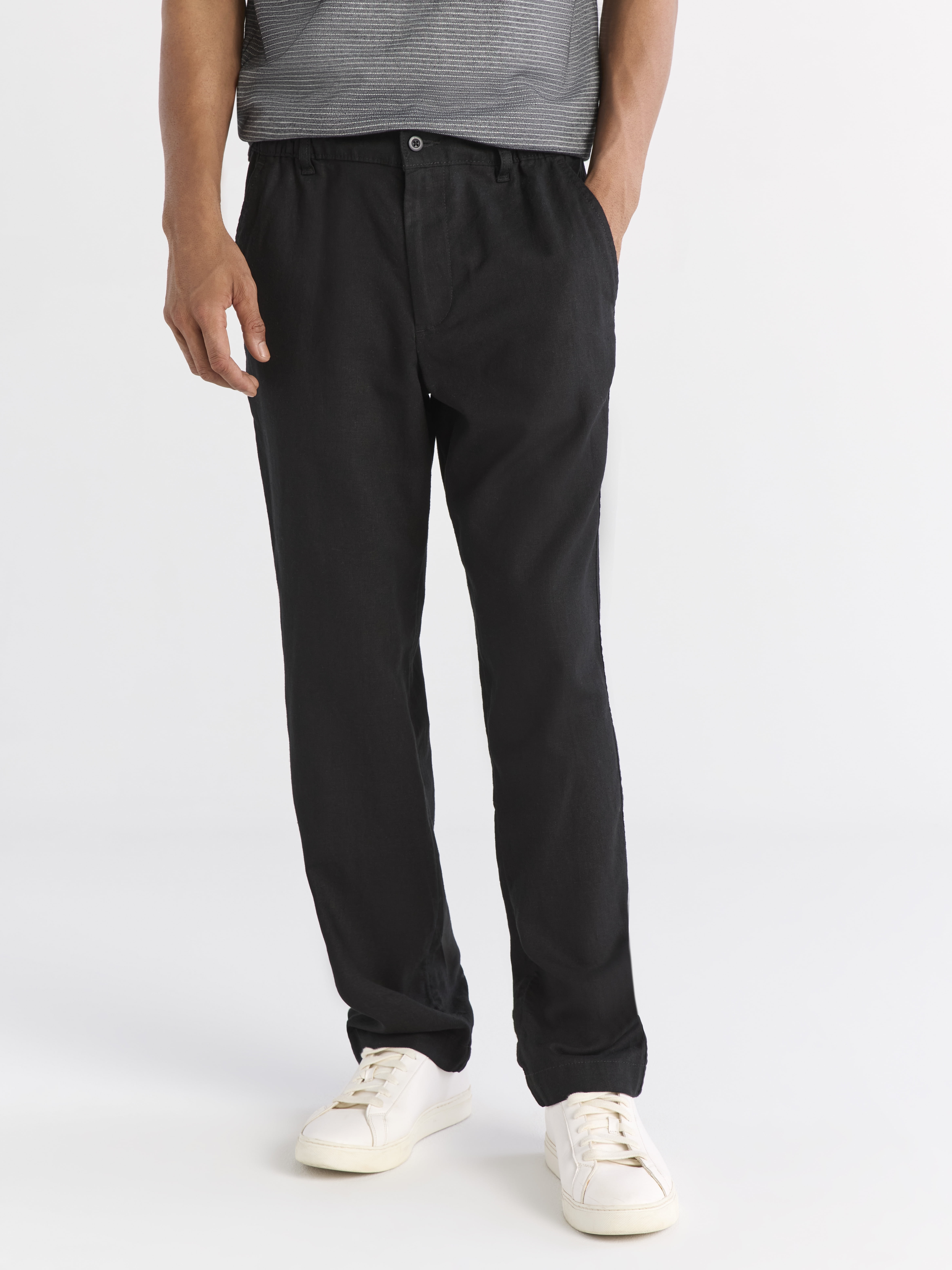 Free Assembly Men's Linen Blend Pants, 31" Inseam, Sizes XS-3XL