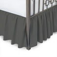 thumbnail image 1 of LINEN SHEETS-100% Microfiber, Split Corner Ruffle Bed Skirt, Dust Ruffle Bed Skirt with Platform 30" Tailored Drop-Queen Size-Dark Gray Solid, 1 of 4