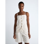 Scoop Women s Linen Blend Vest, Sizes XS-XL