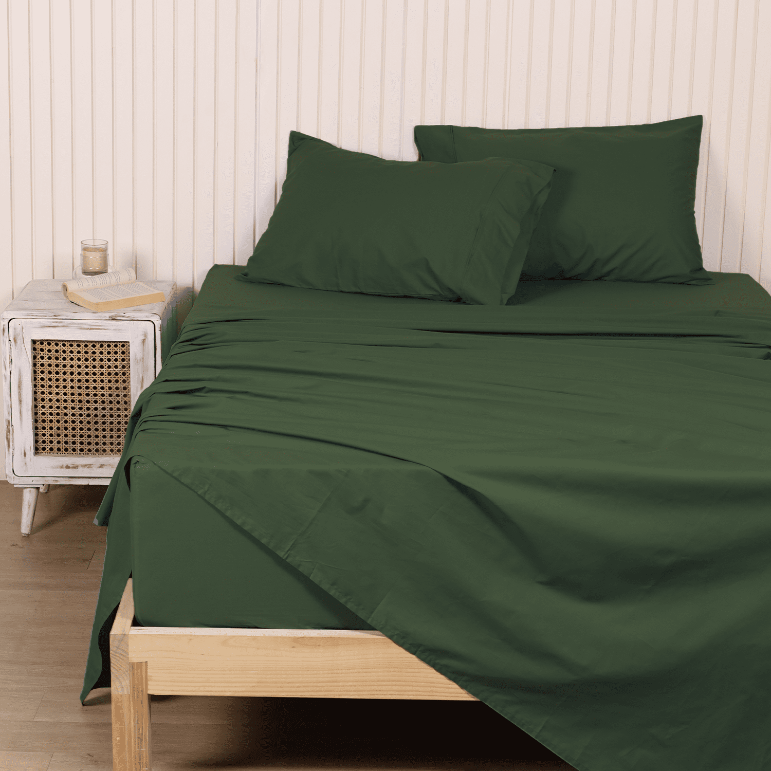 2-Pack Queen Flat Sheets – 100% Cotton Percale, 90 X 102 Inches, Breathable & Crisp (White)