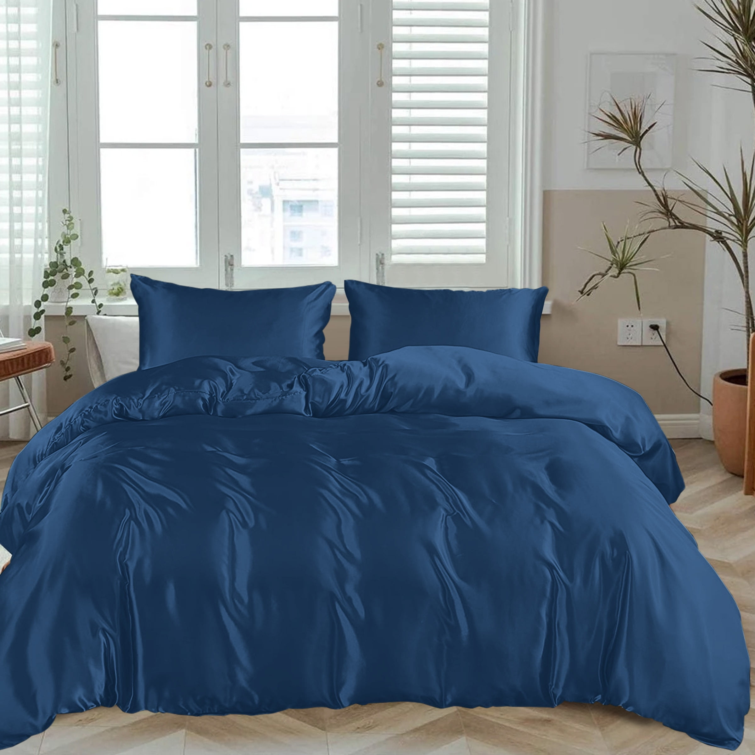 LINENWALAS California King Duvet Cover Set 100 Organic Bamboo Silk Duvet Cover Cal King Size