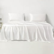 LINENWALAS King Sheet Sets, Bamboo Bedsheet Deep Pocket Up to 16\