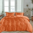 thumbnail image 1 of LINENWALAS Queen Duvet Cover Set- 100% Organic Bamboo Silk Duvet Cover Queen Size, 90x90 Inches Comforter Cover (Queen, Burnt Orange), 1 of 8