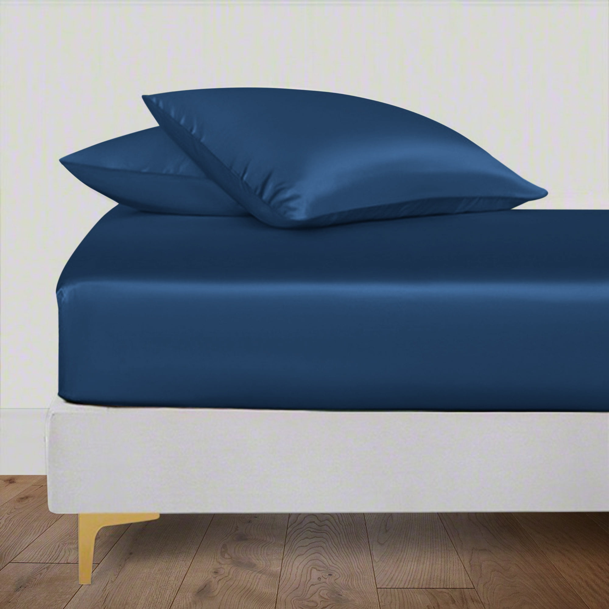 LINENWALAS Queen Fitted Sheet, 100% Bamboo Silk Sheet, 16" Deep Pocket ...