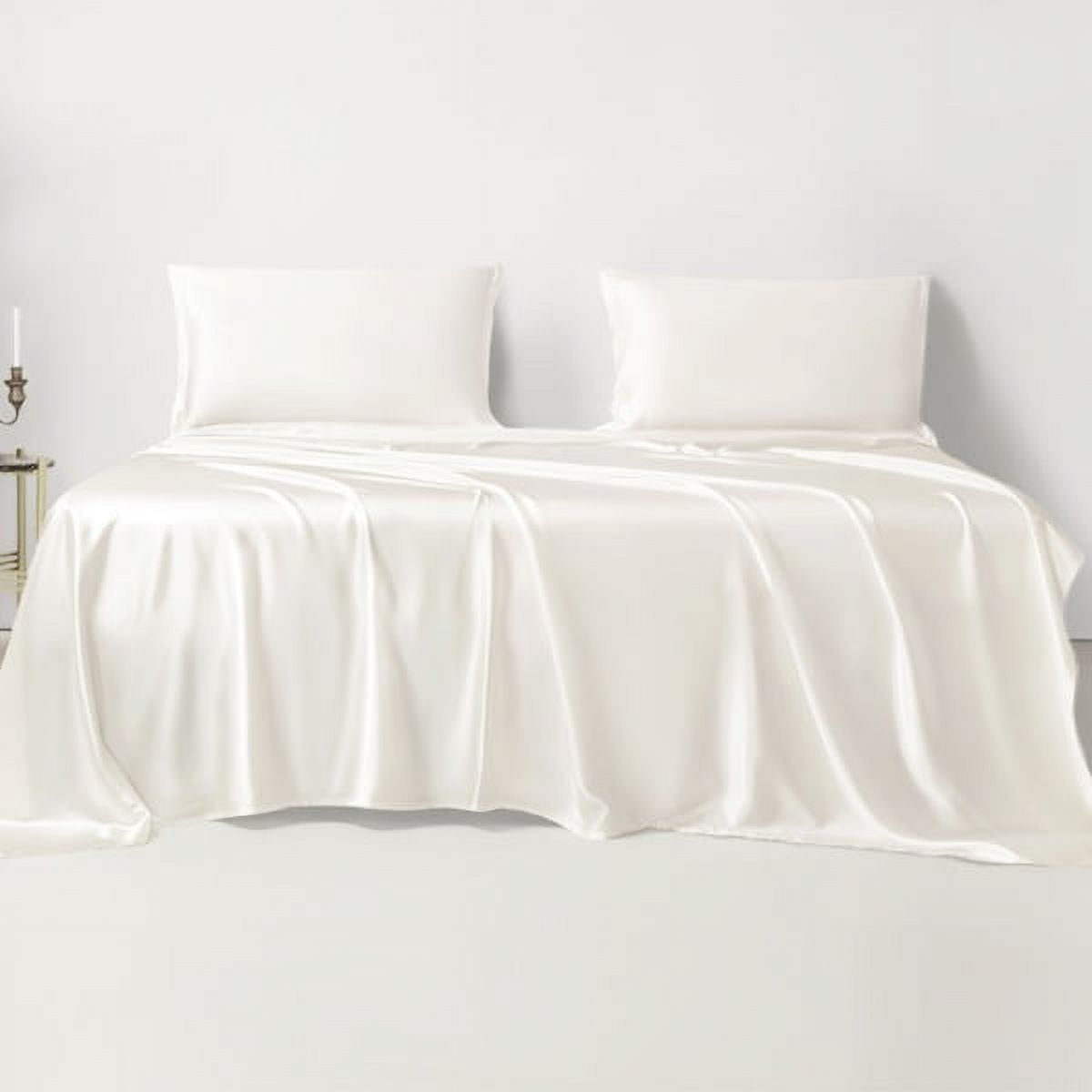 LINENWALAS RV Queen Sheet Set, Camper Bedding Set Viscose from Bamboo Silk Sheets, Breathable