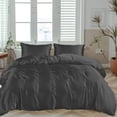 thumbnail image 1 of LINENWALAS Twin Duvet Cover Set- 100% Organic Bamboo Silk Duvet Cover Twin Size, 68x86 Inches Comforter Cover, Soft, Cooling Duvet Cover (Twin, Charcoal Grey), 1 of 8