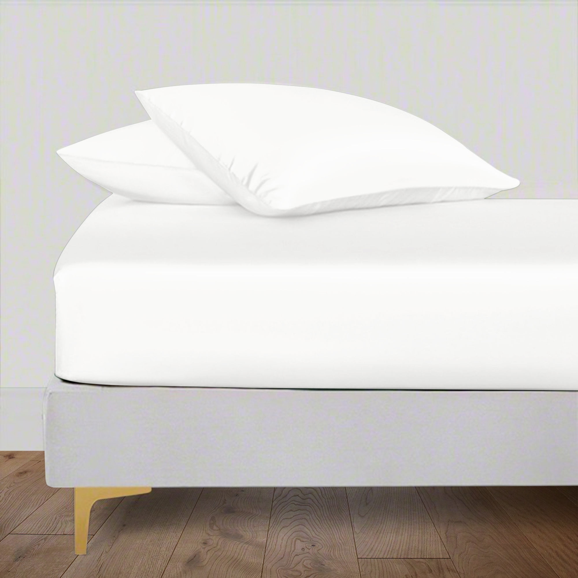 LINENWALAS Twin Fitted Sheet Only, 100 Organic Bamboo Silk Fitted