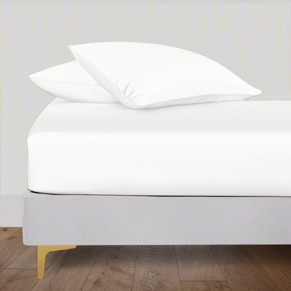 LINENWALAS Twin XL Fitted Sheet Only, 100% Austrian Eucalyptus Tencel Lyocell Silk Sheet Better Than Egyptian Cotton, Deep Pocket Snug Fit, Cooling Soft Bed Sheet for Christmas Gift (White, Twin XL)