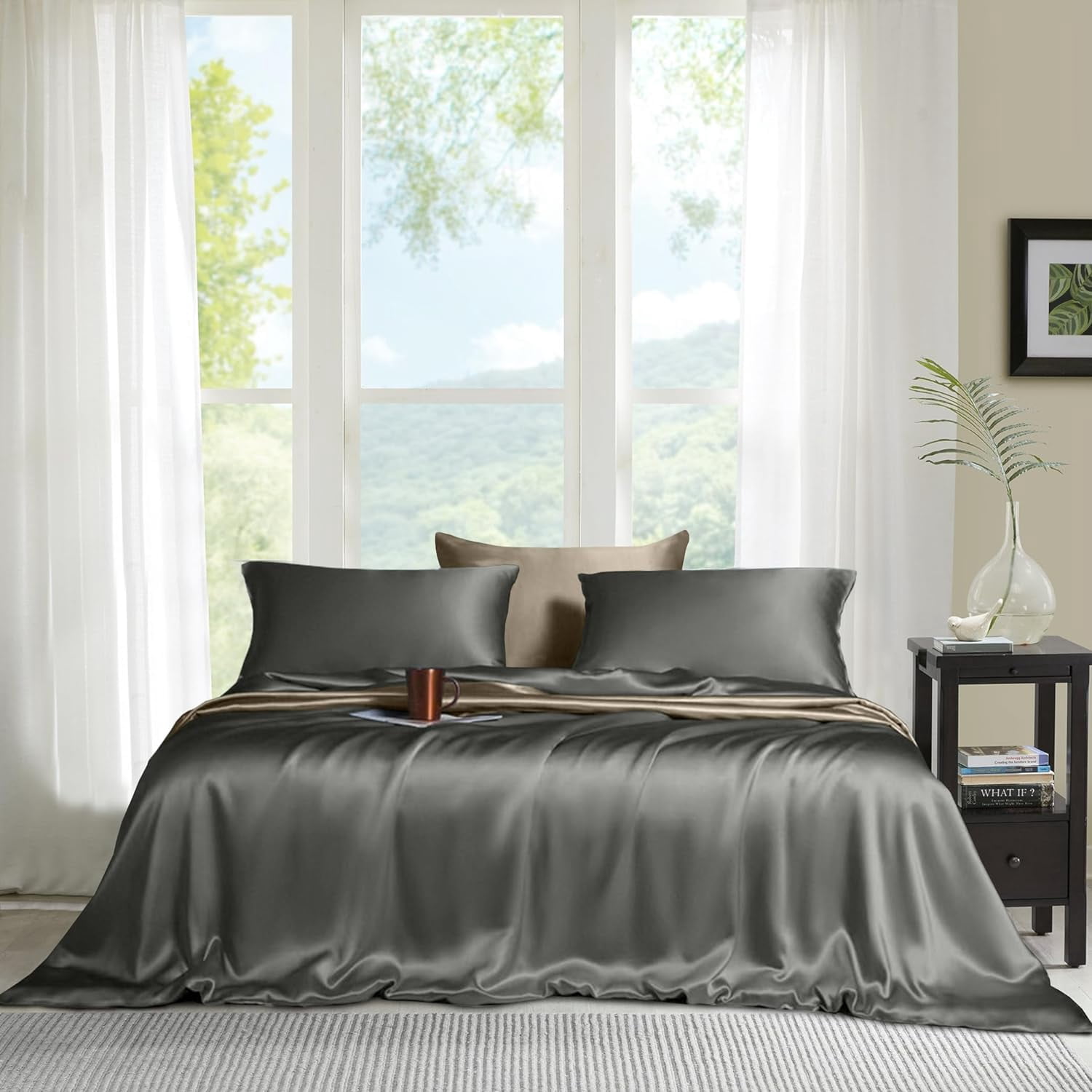 Vandarllin Deep Pocket Sheet Set – 16" Pockets, 360° Elastic Straps, Soft Hotel-Quality Bedding For All Seasons