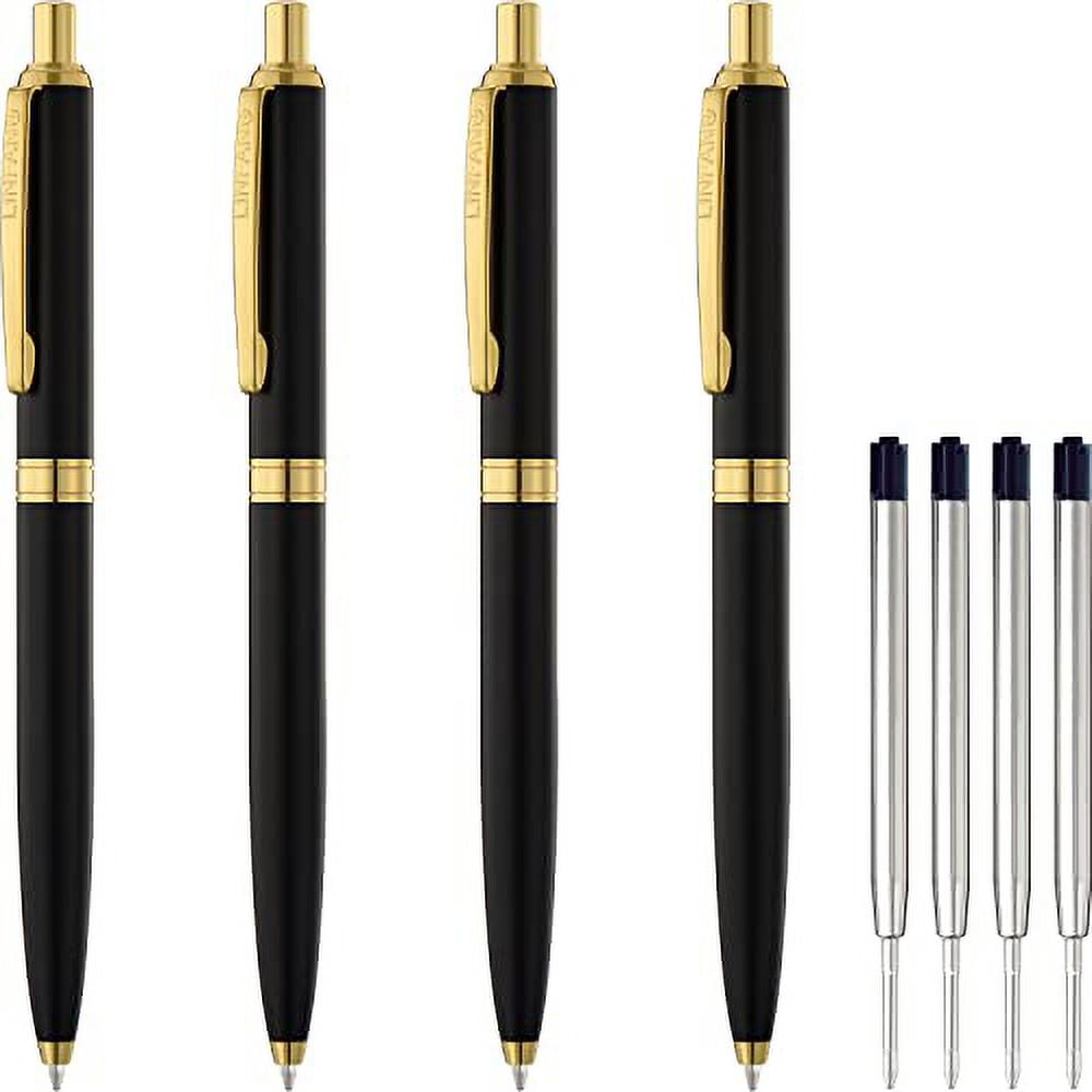 Sksloeg Retractable Ballpoint Pens, Refillable and Retractable Rolling Ball  Gel Pens, 6-Count Pack, Smooth Ink Pens, 1.0mm Black Ink, Pens with Super