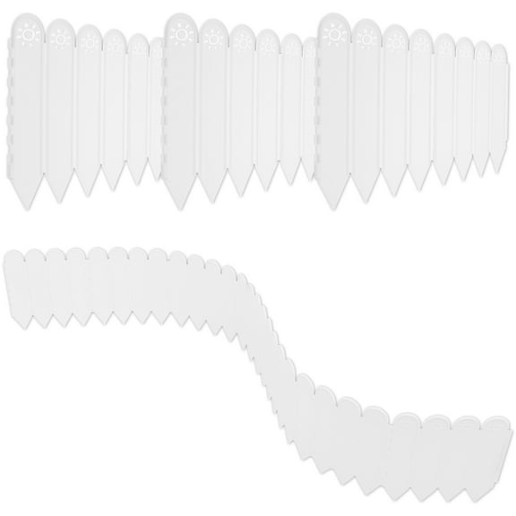 LINFANG 10Pcs Plastic Lawn Edging Border Space Divider Garden Edging Border Splicable Cuttable Landscape Edge Fencing for Outdoor