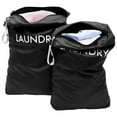thumbnail image 1 of LINFANG 2 Pcs Portable Laundry Bag Waterproof Oxford Cloth Wet Dry Bag with Zipper and Carrying Strap for Swimming Yoga Workout Traveling, 1 of 9