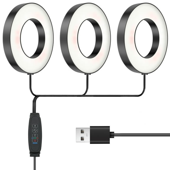 LINFANG 3/4 Head Grow Light with Auto Timer 3/9/12Hrs Full Spectrum LED Grow Light with 3 Spectrum Modes and 10 Brightness Levels for Seedlings