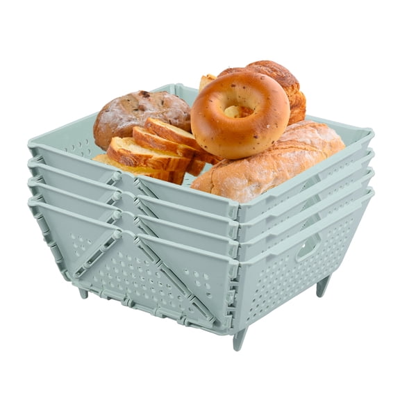 LINFANG 4 Pcs Collapsible Colander Space Saving Collapsible Storage Basket Multifunctional Kitchen Colander for Draining Food Vegetables Fruits