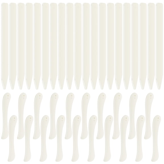 LINFANG 40Pcs Folder Paper Creaser Set Plastic Bone Folder Tool Crease Marker Portable Folding Scoring Burnishing Crafting Scrapbooking Tool for Bookbinding Leather Crafts