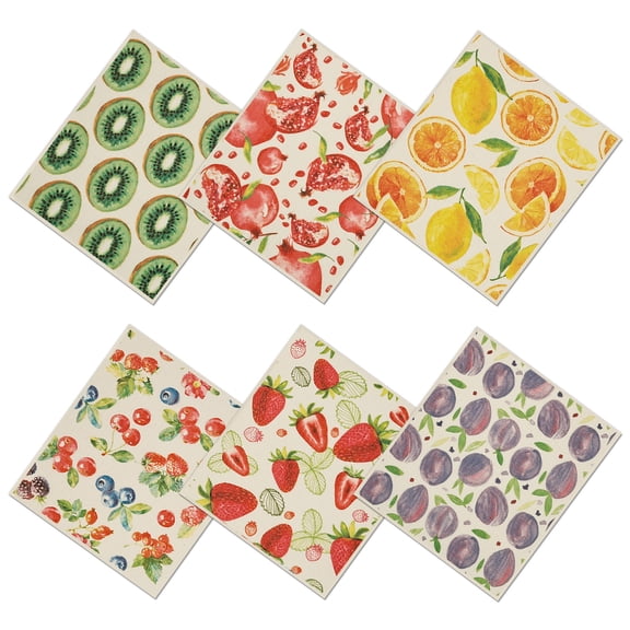 LINFANG 6Pcs Swedish Dishcloths for Kitchen Reusable Dish Towels Absorbent Kitchen Dishcloths Washable Dish Rags Cellulose Sponge Cloths for Washing Dishes