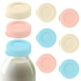 thumbnail image 1 of LINFANG 9Pcs Reusable Assorted Color Glass Bottle Cap for Libbey Leak Proof Dishwasher Safe Silicone Glass Lid for Stanpac, 1 of 10