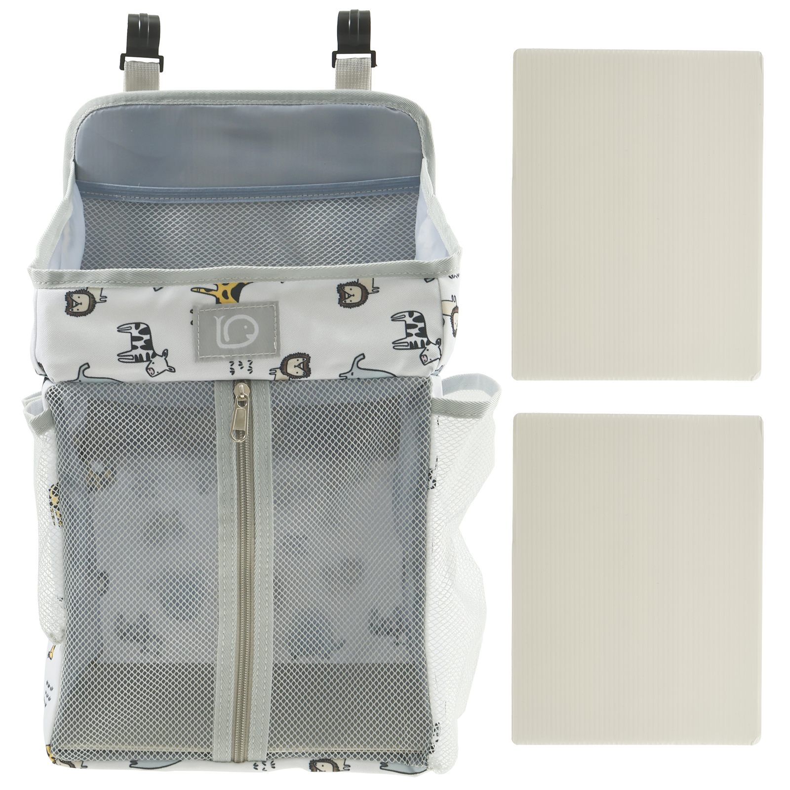 SUNEVNO Organizer Pannolini Appeso A Culla, Borsa Porta Pannolini Con Tasche Multiple, Per Fasciatoio E Cameretta, Motivo Volpe Gialla